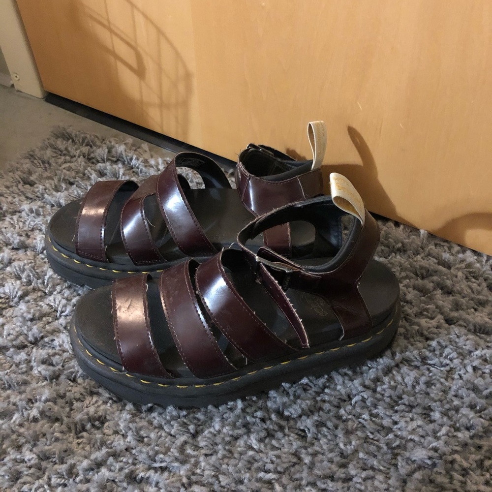 Maroon Doc Marten Sandals